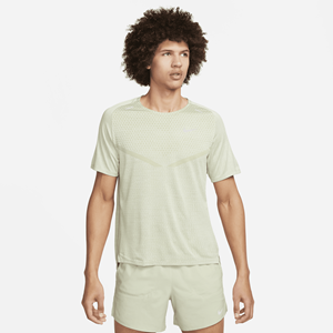Nike TechKnit Dri-FIT ADV hardlooptop met korte mouwen voor heren - Groen