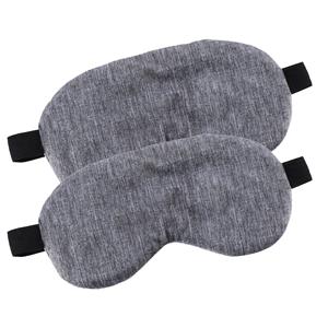 Tendance Slaapmasker Fluweel - 2x - grijs - oogmasker - voor onderweg en thuis -