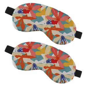 Tendance Slaapmasker Fluweel - 2x - multi kleuren - oogmasker - voor onderweg en thuis -