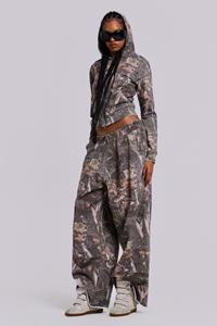 Jaded London Woodland Camo Baggy Monster Joggers