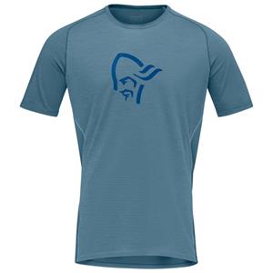 Norrøna  Fjørå Wool T-Shirt - Fietsshirt, blauw