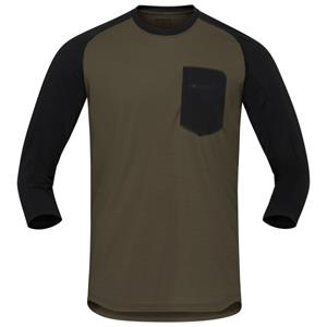 Norrøna  Skibotn Equaliser Merino 3/4 T-Shirt - Fietsshirt, bruin