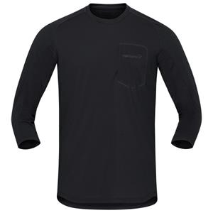 Norrøna  Skibotn Equaliser Merino 3/4 T-Shirt - Fietsshirt, zwart