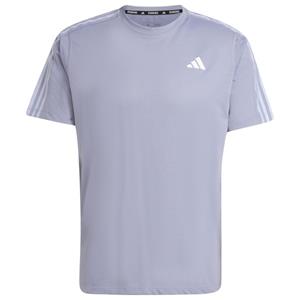 Adidas  Own The Run 3-Stripes Tee - Hardloopshirt, purper