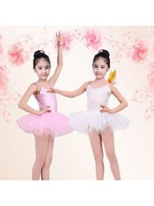 BOOSKU Kinderen Dans Sling Ballet Rok Meisjes Dans Kostuums Oefenkleding XXL rozerode kleur