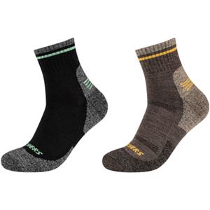 Skechers Sportsokken  2PPK Men Trail Wool Quarter Socks