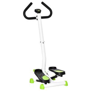 HOMCOM Stepper fitnessapparaat, LCD-monitor, antislip pedalen, compact ontwerp, ideaal voor thuisgebruik, 55 x 44 x 108 cm, groen en zwart | Aosom.nl