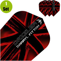 Darryl Fitton Dartflights - Zwart-Rood
