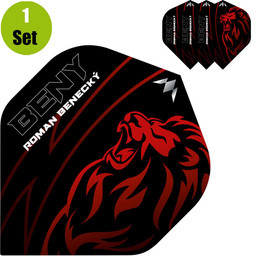 Roman Benecky Dartflights - Zwart-Rood