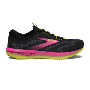 Brooks Revel 7 hardloopschoenen black/pink/lemon tonic dames