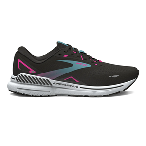 Brooks Adrenaline GTX 23 hardloopschoenen black/knockout/pink/aqua dames