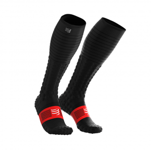 Compressport Full socks race & recovery compressiesokken zwart