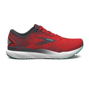 Brooks Ghost 16 hardloopschoenen rood/zwart/wit heren
