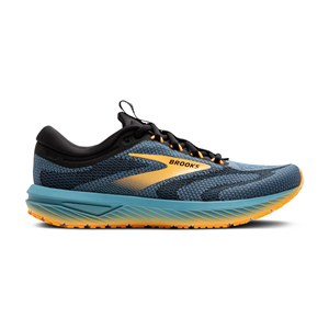 Brooks Revel 7 hardloopschoenen storm blue/black/orange pop heren
