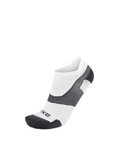 2XU Vectr Ultralight 1/4 Crew hardloopsokken White/Grey unisex