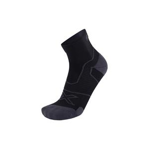 2XU Vectr Cushion 1/4 Crew hardloopsokken Black/Titanium unisex
