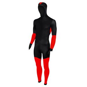 Speed schaatspak CB zwart/rood unisex