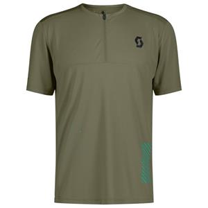 Scott  Tee Trail Vertic Zip S/S - Fietsshirt, olijfgroen