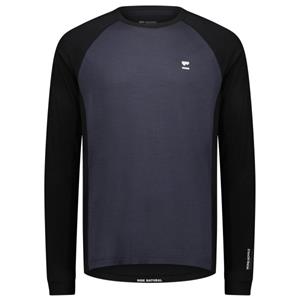 Mons Royale  Tarn Merino L/S - Merinolongsleeve, blauw/zwart