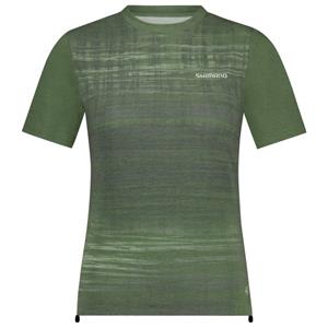 Shimano  Women's Spazio Short Sleeves Jersey Printed - Fietsshirt, olijfgroen