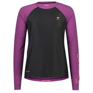 Mons Royale  Women's Tarn Merino Bike Wind Jersey - Fietsshirt, zwart/purper
