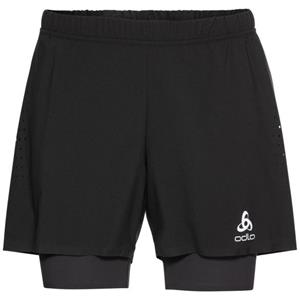 Odlo Run Easy 5-Inch 2-in-1 hardloopshorts zwart dames