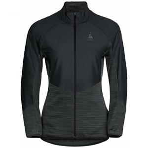 Odlo Run Easy Warm Hybrid hardloopjack zwart dames