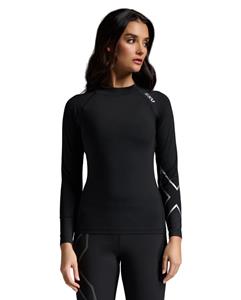 2XU Igniton Compression hardloopshirt lange mouw Black/Silver Dames