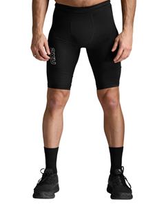 2XU Light Speed React Compression Shorts Black/White Reflective Heren