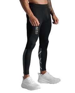 2XU Light Speed React Compression hardloopbroek Black/White Reflective Heren