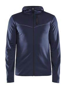 Craft Eaze FZ sweat hood hardloopjack blauw heren