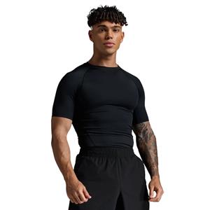 2XU Core Compression hardloopshirt korte mouw Black/No Logo Heren