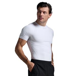 2XU Core Compression hardloopshirt korte mouw White/No Logo Heren