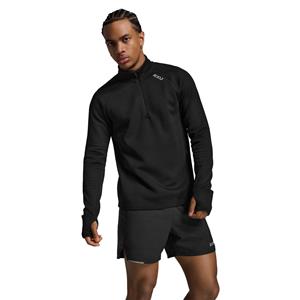 2XU Ignition Hyper-Haptic 1/4 Zip Black/Silver Reflective Heren