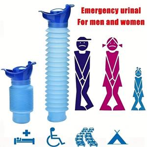Su Yixin 1 stks nood urinoir pot, grote capaciteit volwassen reizen urinoir pot, auto draagbare urinoir pot voor mannen, vrouwen, kinderen, nood telescopische urinoir pot blauw