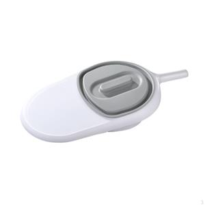 Moonice Bedpan met deksel Bedpan Comfortabel, gemakkelijk schoon te maken noodhulpmiddel Verpleegkundig urinaal voor patiënten thuis white gray