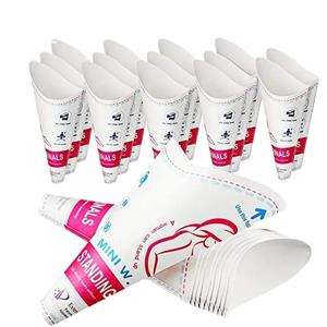 Happy6 12PCS Papieren Urinoir Toilet Vrouwen Urinatie Apparaat Urinoir Trechter Buiten Staande Plasbeker Waterdicht Papieren Staande Urinoir Trechter