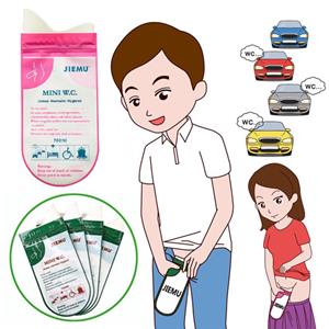 Refreshing Home 700ML Outdoor Wegwerp Urinoir Toilettas Camping Mannelijke Vrouwelijke Kinderen Volwassen Draagbare Nood Pee Bag roze