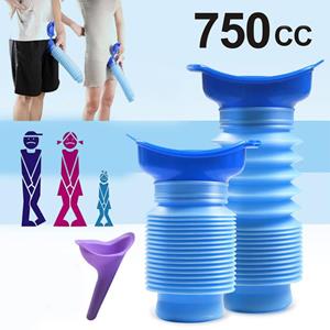Timeless Home 750ML Draagbare staande pis toilet urinoir auto reizen buiten volwassen urinoirs voor man vrouw kinderen potje plassen camping toilet paars