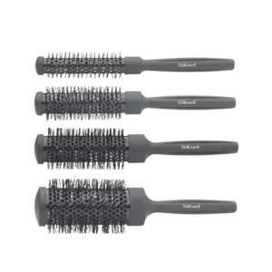 Sibel Round Kit 4 thermische borstels zwart
