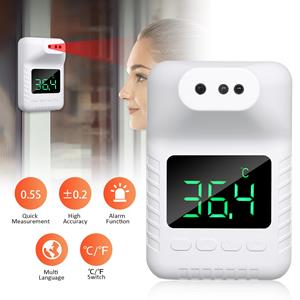 Beautyyy Contactloze infraroodthermometer Automatische voorhoofdthermometers voor wandmontage Digitale temperatuur wit