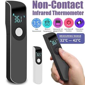 Healthy Skin Contactloze LCD digitale handbediende infraroodthermometer voor lichaams-/oppervlaktetemperatuur wit