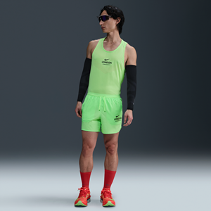 Nike Stride Dri-FIT hardloopshorts met binnenbroek voor heren (13 cm) - Groen