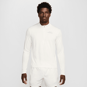 Nike Pacer Flash Dri-FIT hardlooptop met halflange rits voor heren - Wit