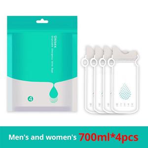 E-homekit 700ml 4 stuks Outdoor Travel Emergency Draagbare Auto Urinoir Braakzakken Mini Mobiele Toiletten Handige Unisex Wegwerp Toilettas 4 pcs