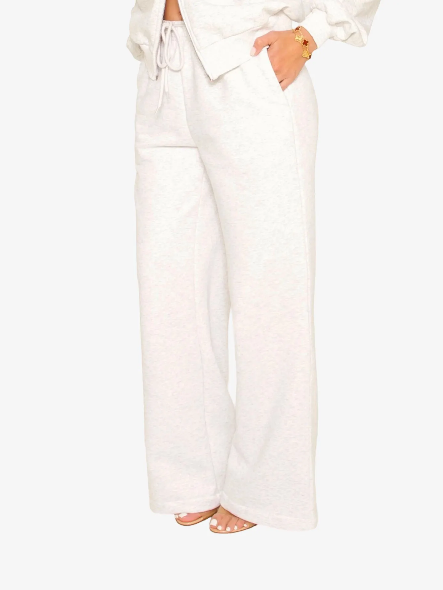 LA Sisters Dames joggingbroek essential straight leg grey