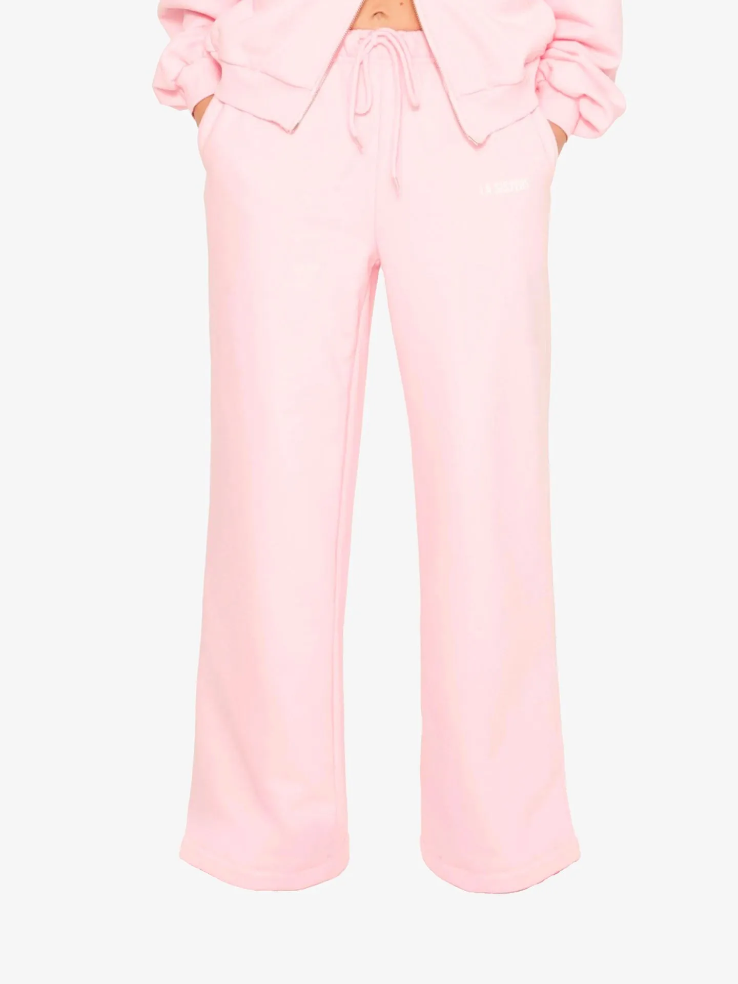 LA Sisters Dames joggingbroek essential straight leg pink
