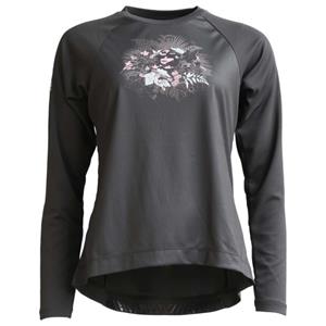 Zimtstern  Women's Braapz Shirt Print L/S - Fietsshirt, grijs/zwart