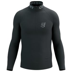 Compressport  3D Thermo Half Zip L/S Top - Hardloopshirt, zwart