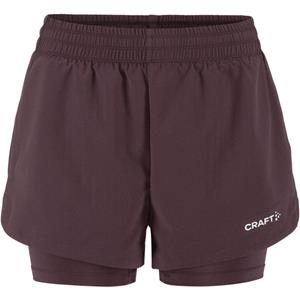 Craft  Women's Adv Essence 2-in-1 Shorts 2 - Hardloopshort, bruin
